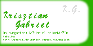 krisztian gabriel business card